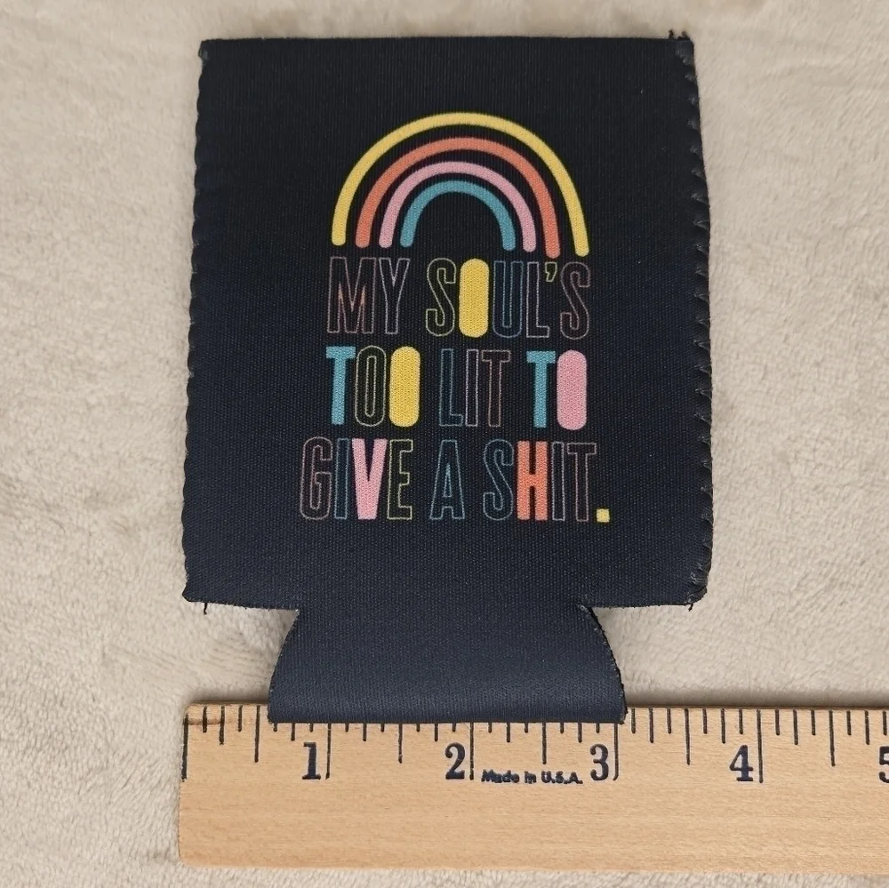 (2) MY SOUL'S TOO LIT TO GIVE A SH*T Rainbow Can Sleeve Covers Set